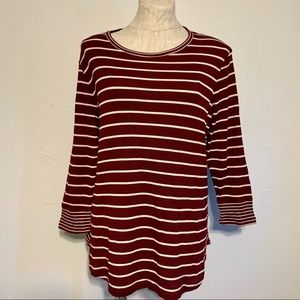 Striped 3/4 sleeve top